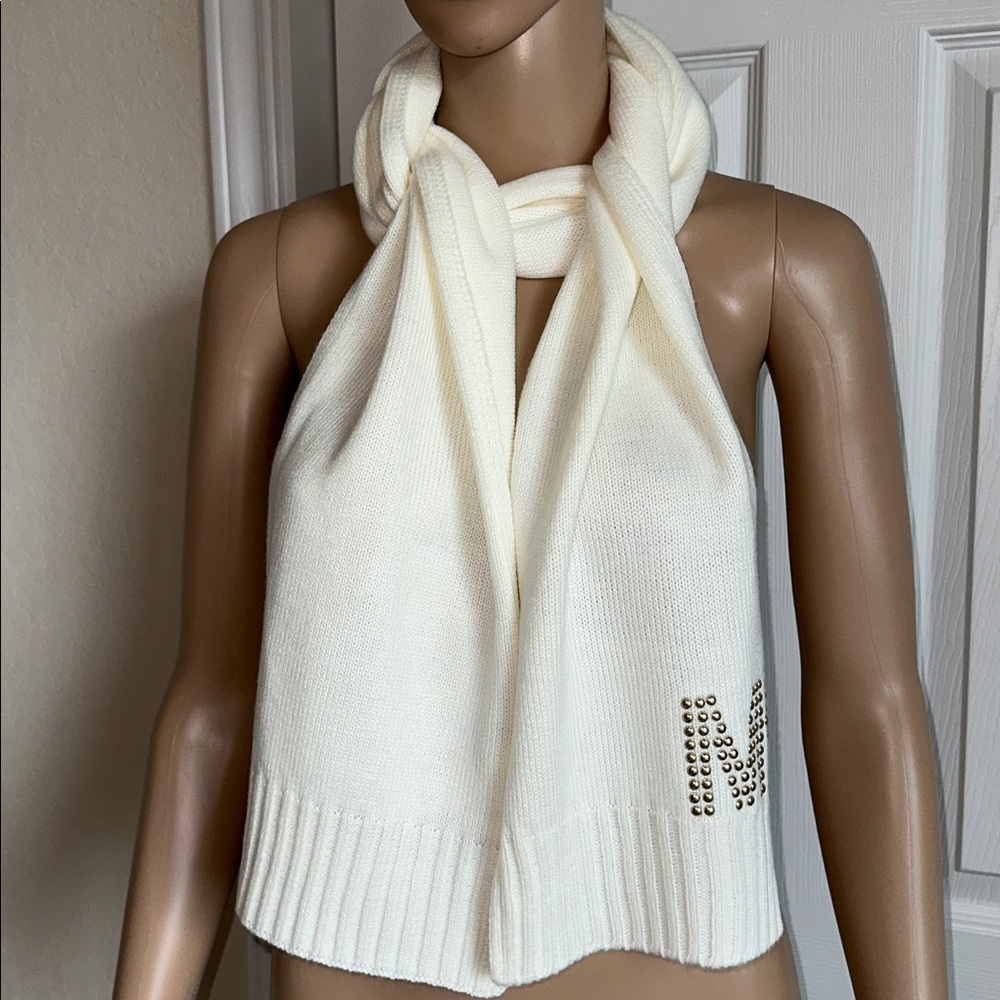 MICHAEL Michael Kors Cream Knit Scarf - Picture 6 of 12